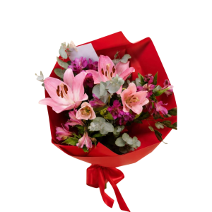 Mini Bouquet de lírios e flores diversas